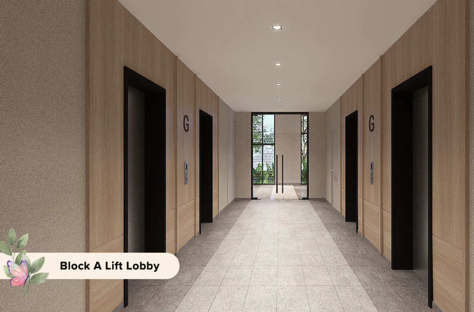 M Sinar Block A lift lobby in Bangi, Selangor