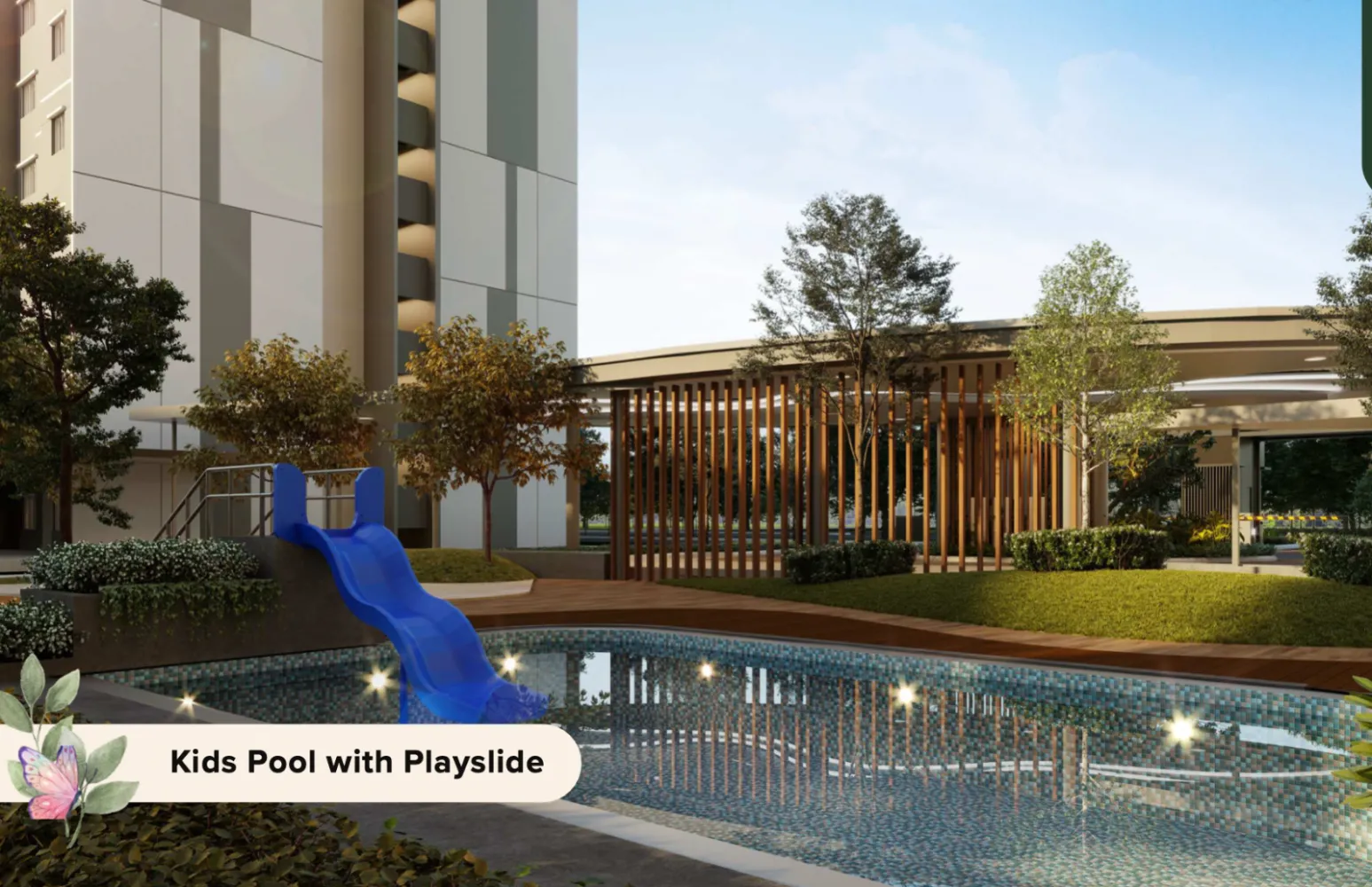 M Sinar kids pool with playslide facility in Bangi, Selangor