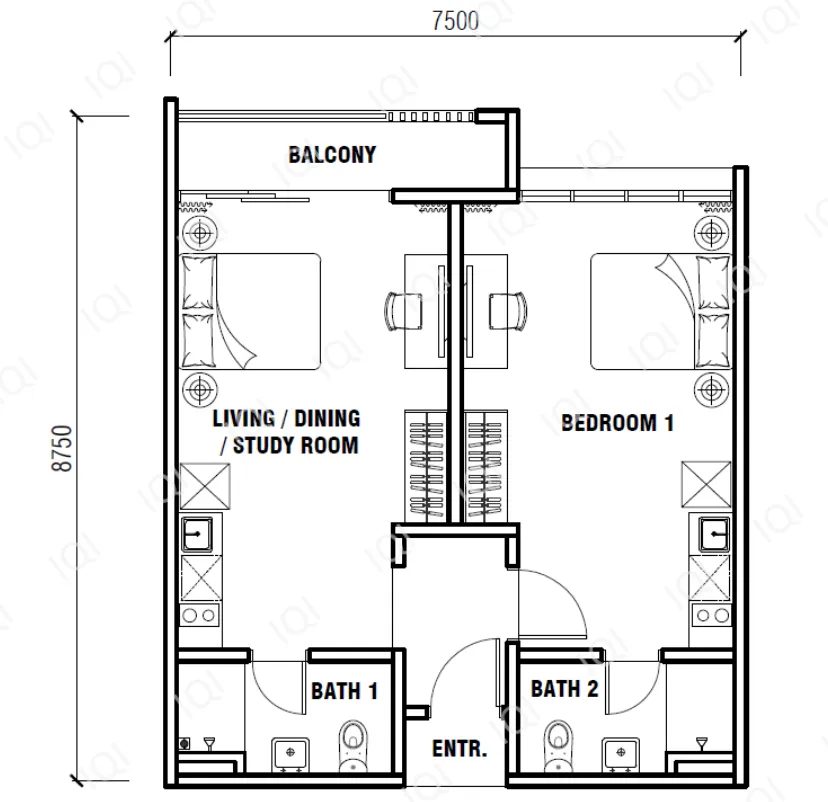 Majestics Gen Rise floor plan option 3 in Johor Bahru