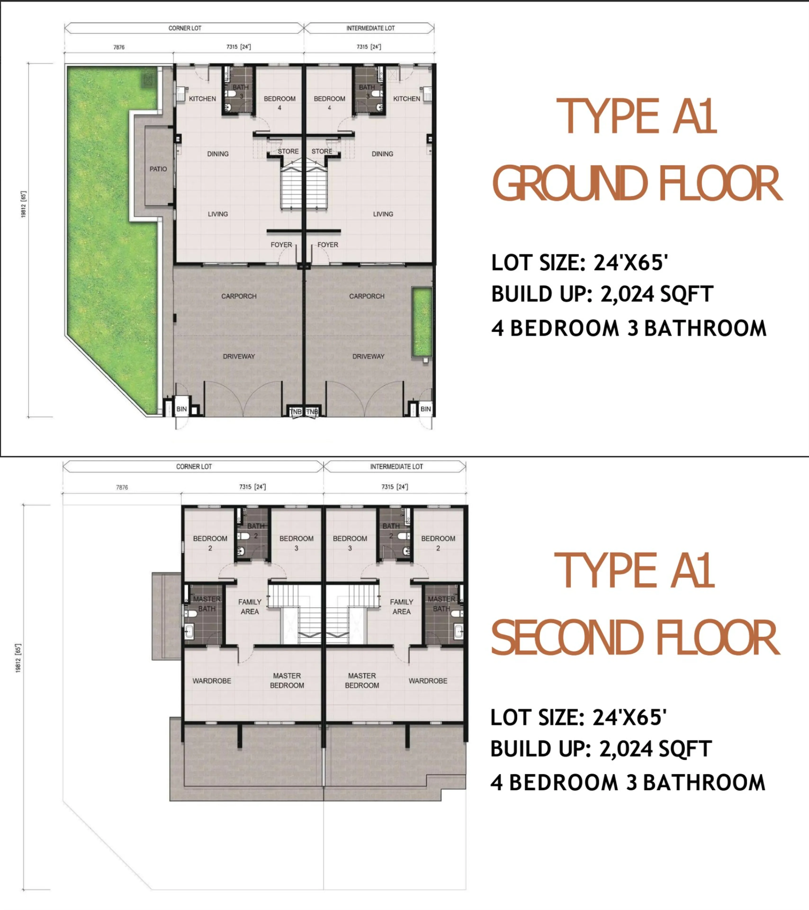 Meadow Heights floor plan option 2 in Bandar Tiram