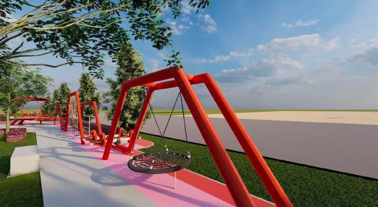 Meadow Heights Bandar Tiram children's playground swing area