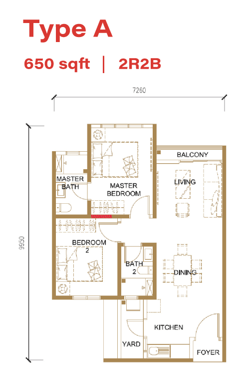 MH Platinum 3 Type A floor plan