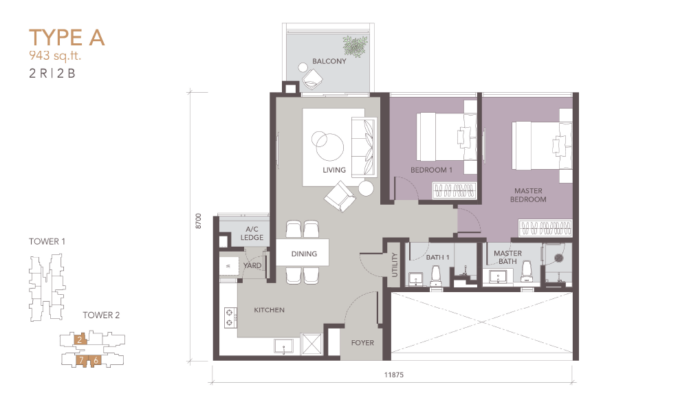 Miranda Hill Type A floor plan