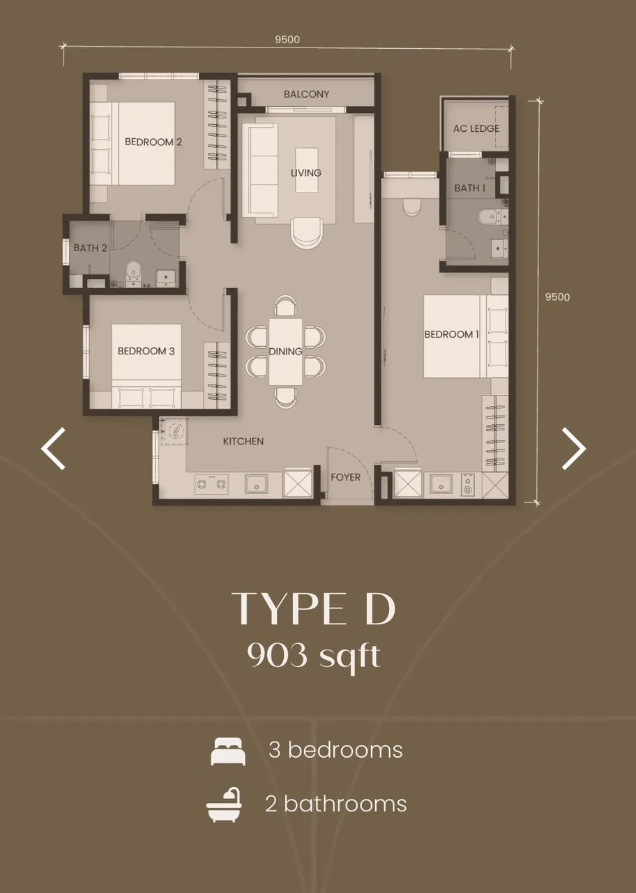 Monterra Johor Bahru floor plan option 4 in Johor Bahru