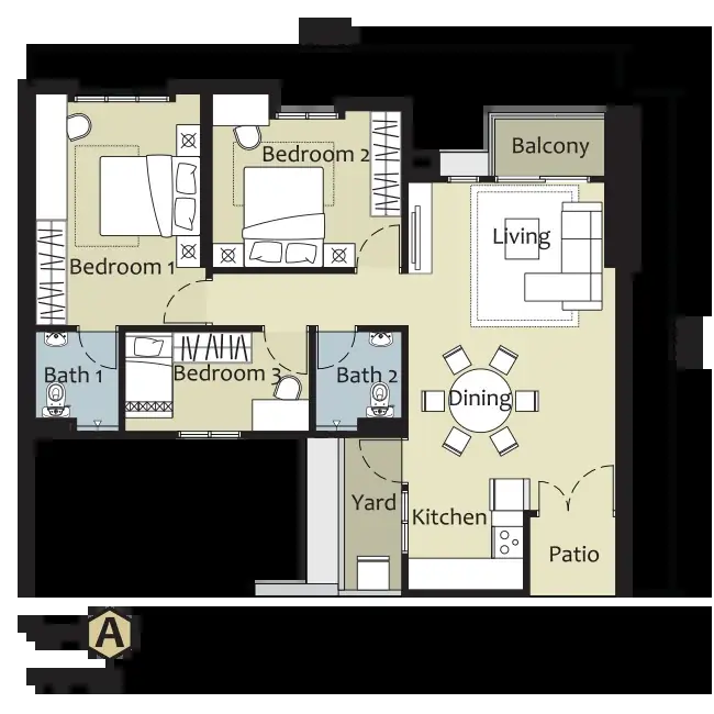 Montview Residences @ Bukit Mertajam Floor Plan Type A Czadzl1F Z42Yjg