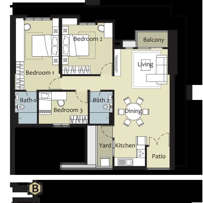 Montview Residences @ Bukit Mertajam Floor Plan Type B Cnxi Idx Z12K6Vh