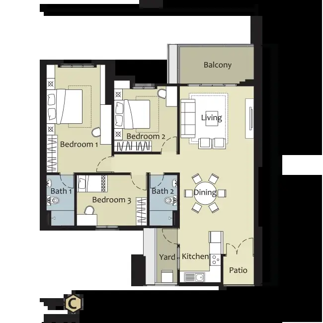 Montview Residences @ Bukit Mertajam Floor Plan Type C Bbxttcwv Rc7Iy