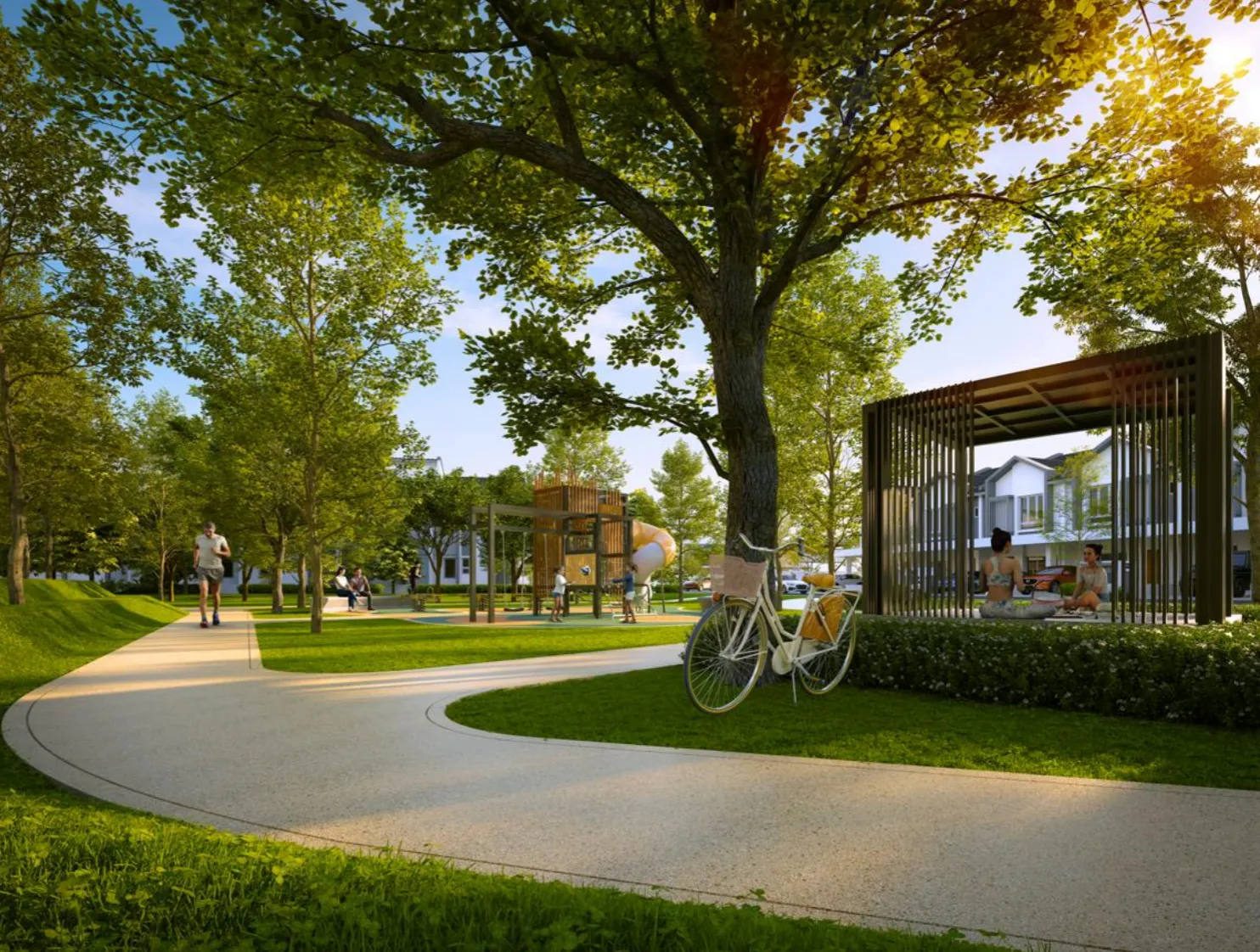 Murraya Tamansari @ Rawang landscaped park with children's playground and a garden pavilion for residents