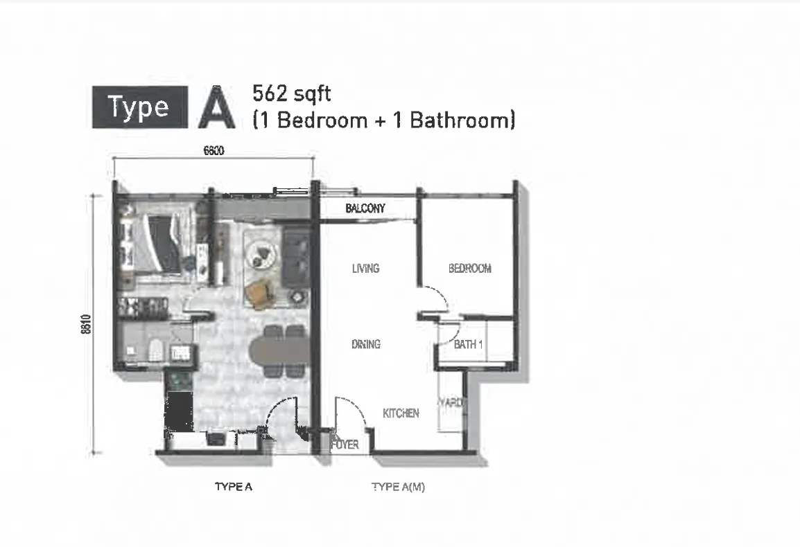 Parkland By The River floor plan option 2 in Permas Jaya