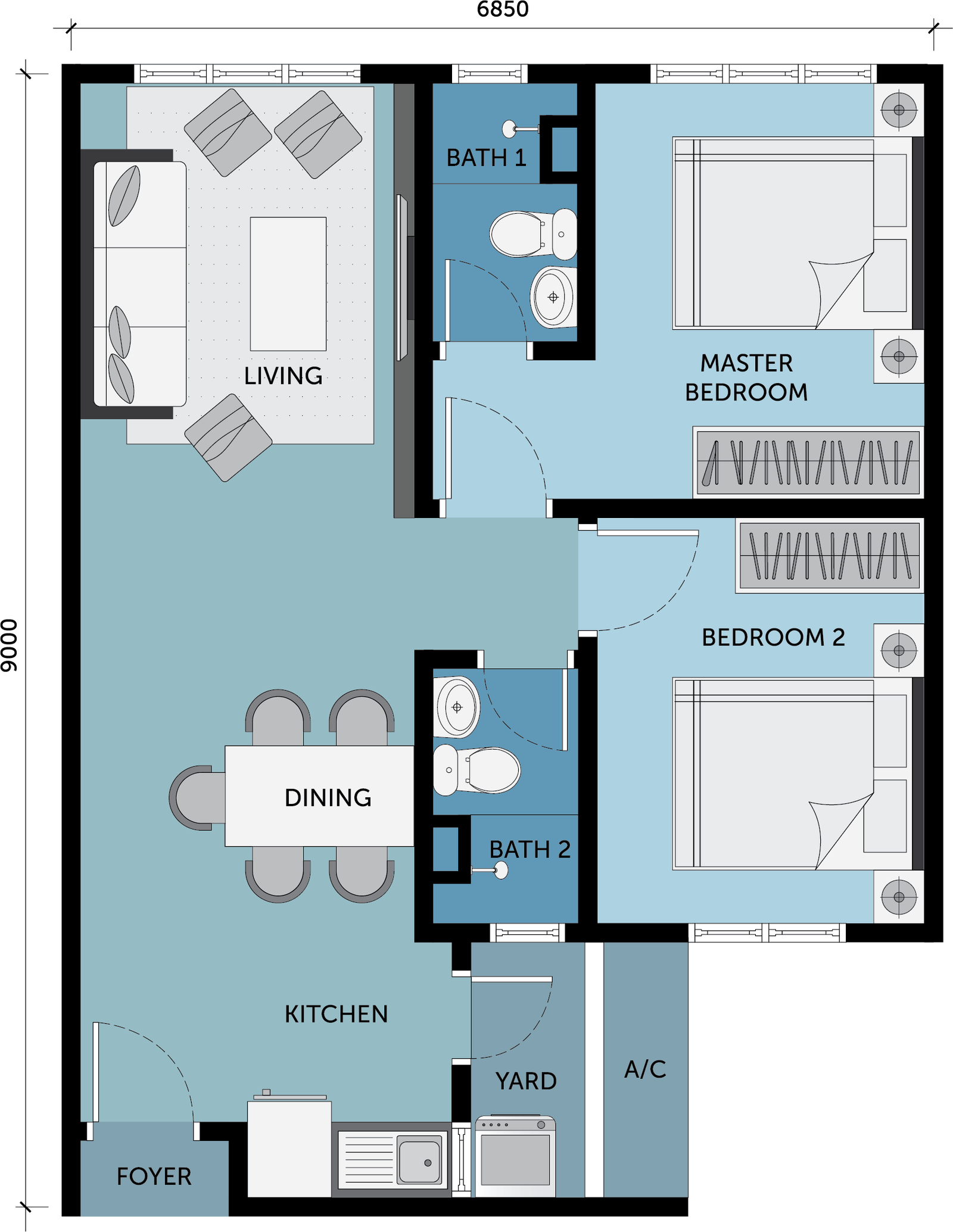 Prestige Residence Type A floor plan