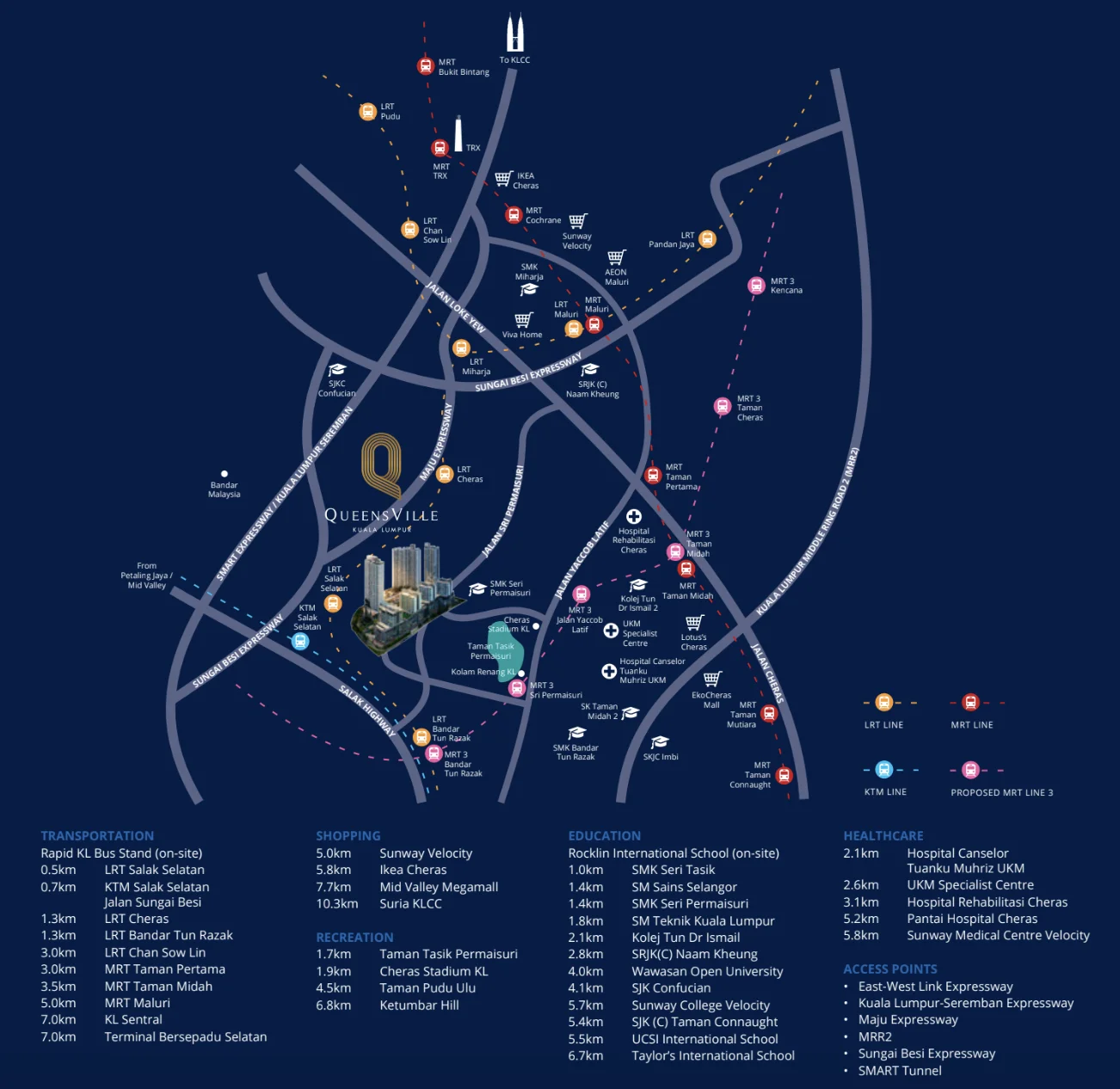 Quartz @ Queensville site location map, Bandar Sri Permaisuri Cheras