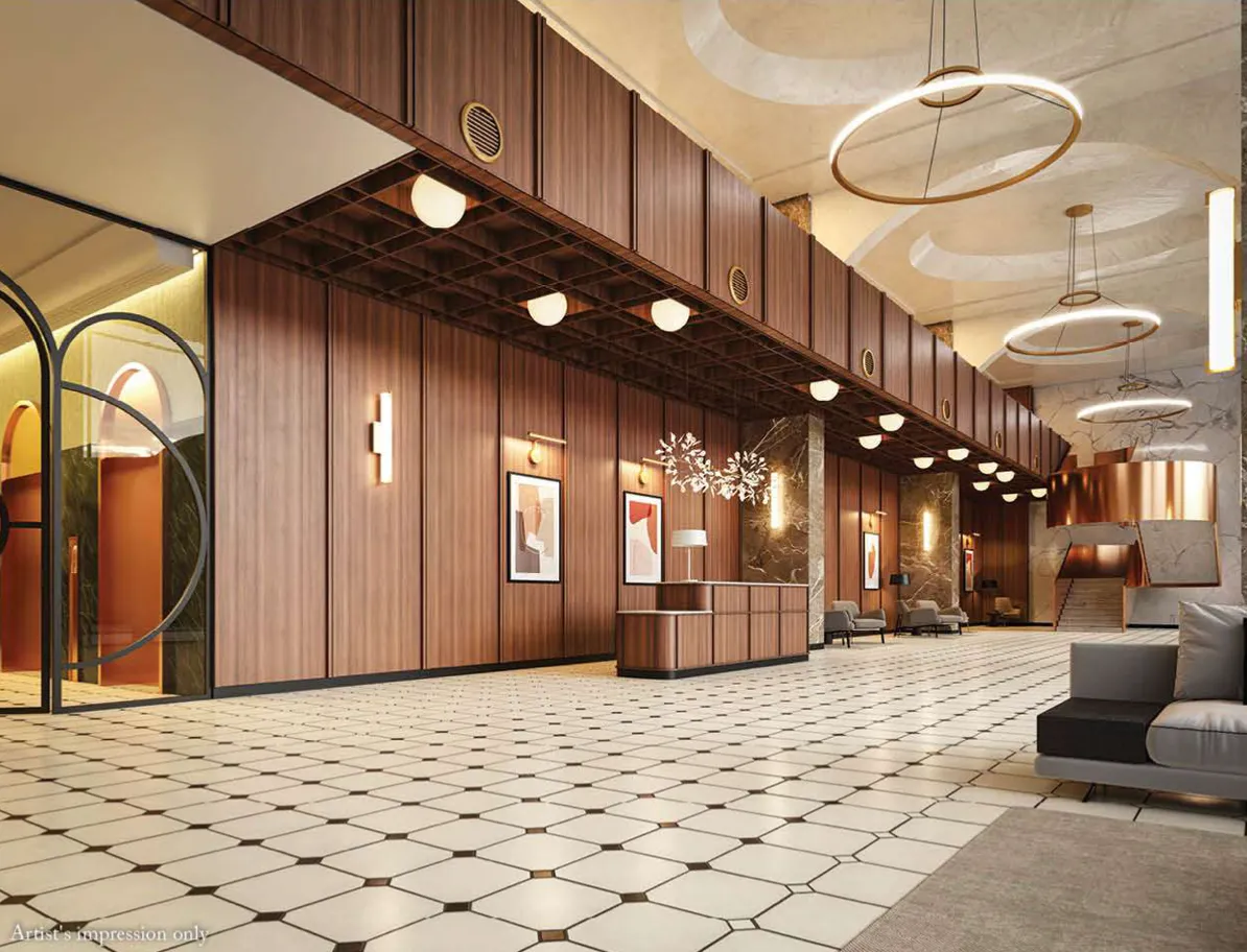 Queens Waterfront 3 (Q3) Queens Waterfront 3 lobby and reception interior, artist's impression in Bayan Lepas, Penang