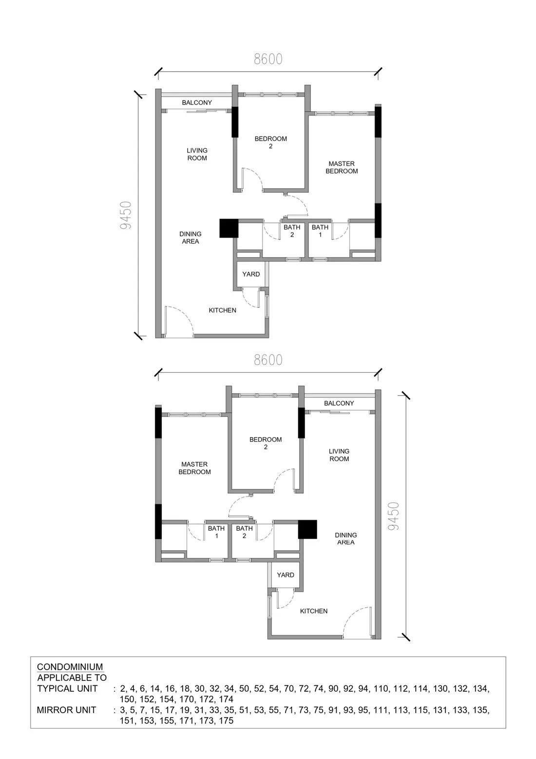 Raffles 188 @ Tiger Lane, Ipoh Plan 2Br