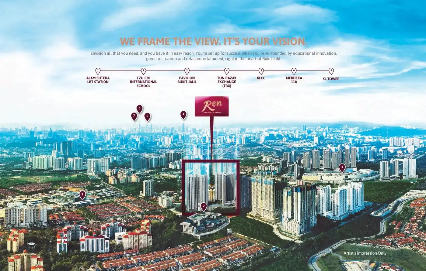 Ren Residence Aerial View — Lewis Chong verified source photo in Bukit Jalil, Kuala Lumpur