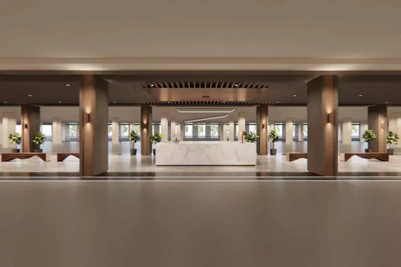 Ren Residence grand lift lobby in Bukit Jalil, Kuala Lumpur