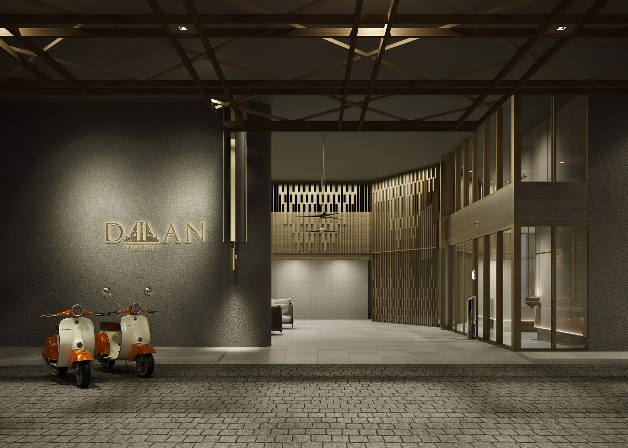 Residensi Dian II grand drop-off porch and arrival area in Jalan Monfort, Section U1, Shah Alam, Selangor