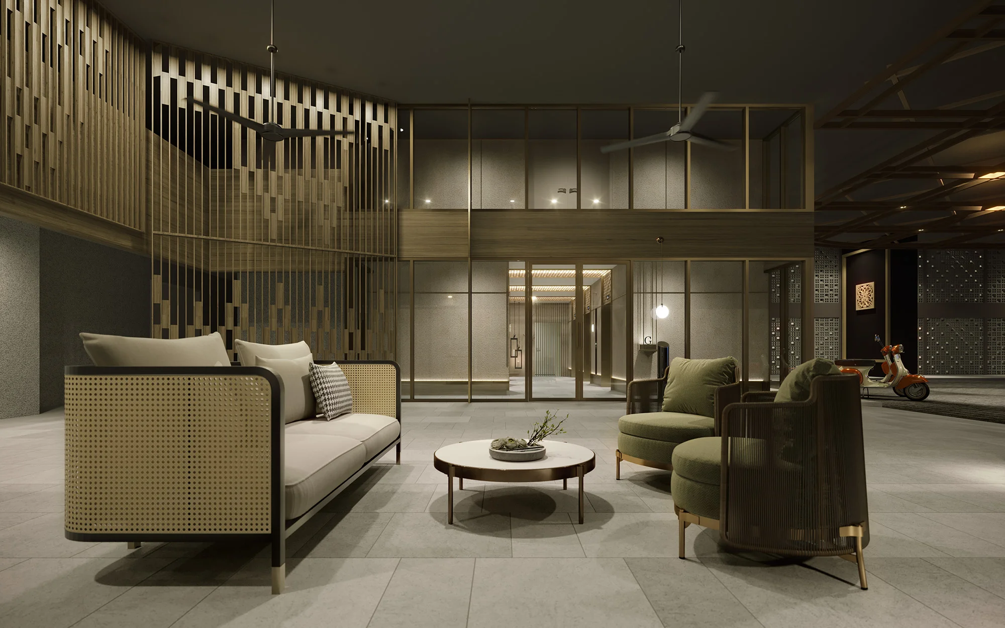 Residensi Dian II open-air communal lounge deck for residents in Jalan Monfort, Section U1, Shah Alam, Selangor