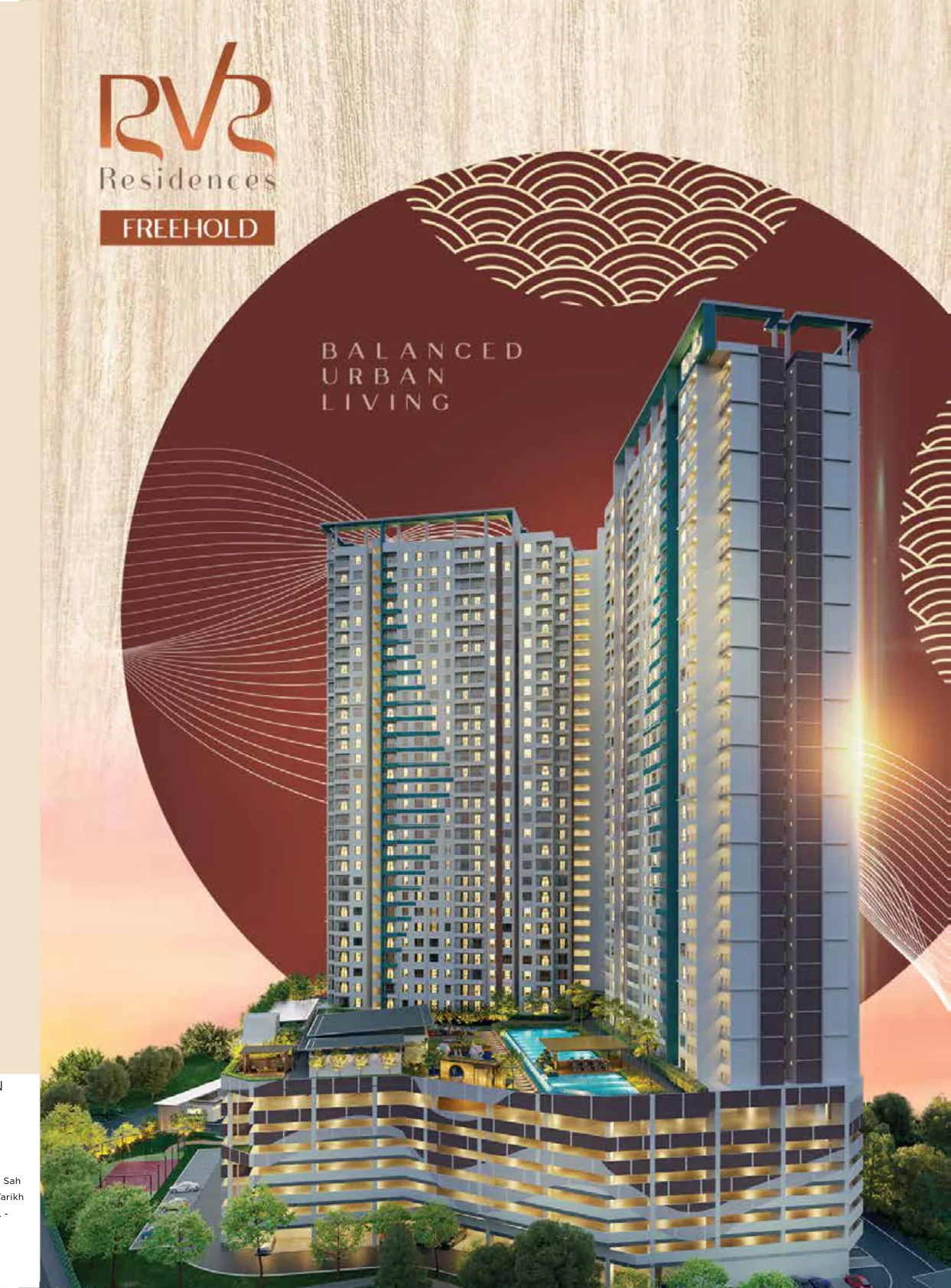Riverville 2 Residence Garden Artist Impression from verified project brochure