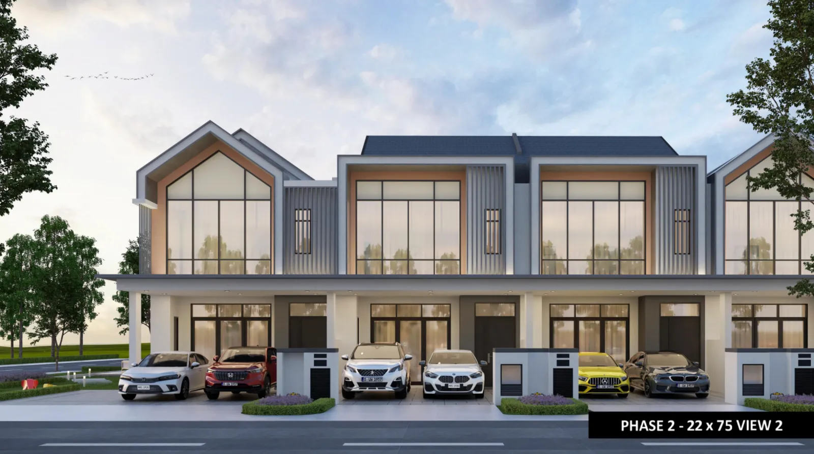 Sanubari Phase 2 @ Bandar Dato' Onn Sanubari Phase 2 Type C 22'x75' terrace street view showing the largest layout in Phase 2