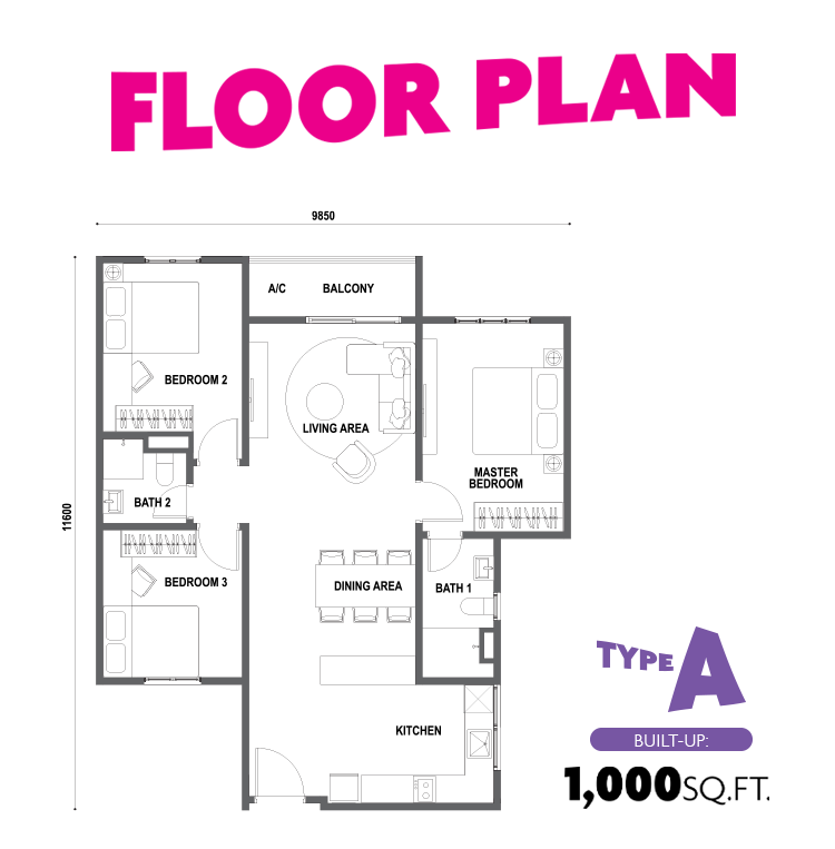 Se.duduk Type A floor plan