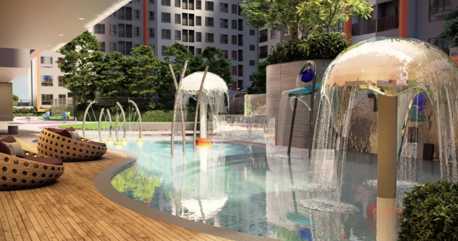 Sena Residences tower exterior view showing 4-tower serviced apartment development in Seksyen 14, Shah Alam, Selangor