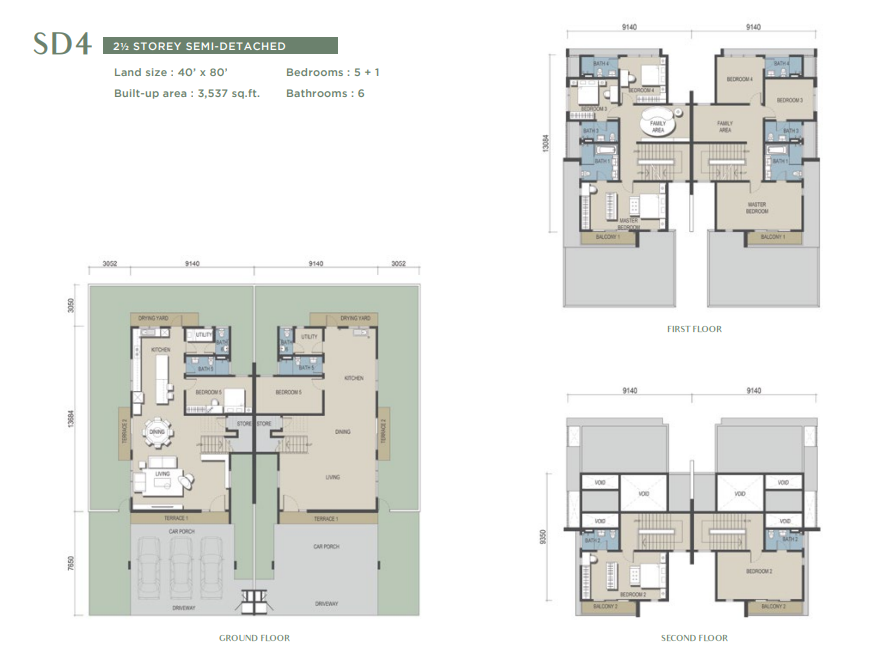 Sierra Hijauan Phase 2E Type A floor plan