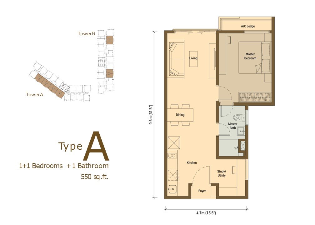 Skyline Type A floor plan
