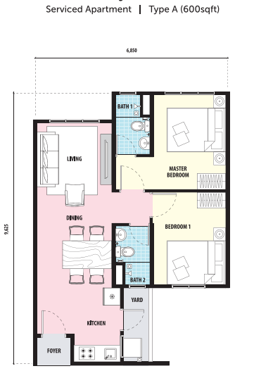 Skyria Type A floor plan