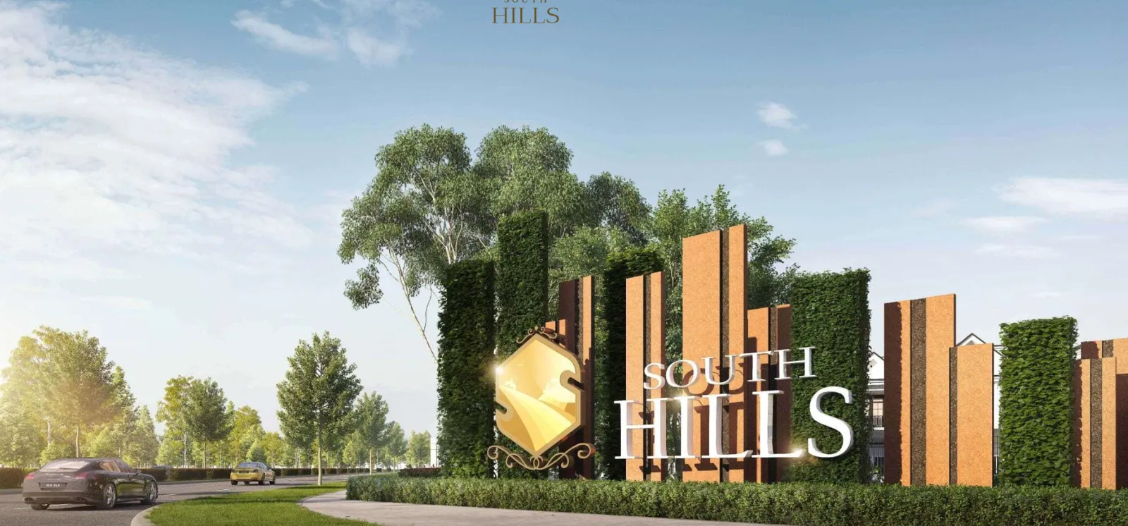 Pandangan tasik dan kolam South Hills @ Seri Alam dengan rumah teres di latar belakang