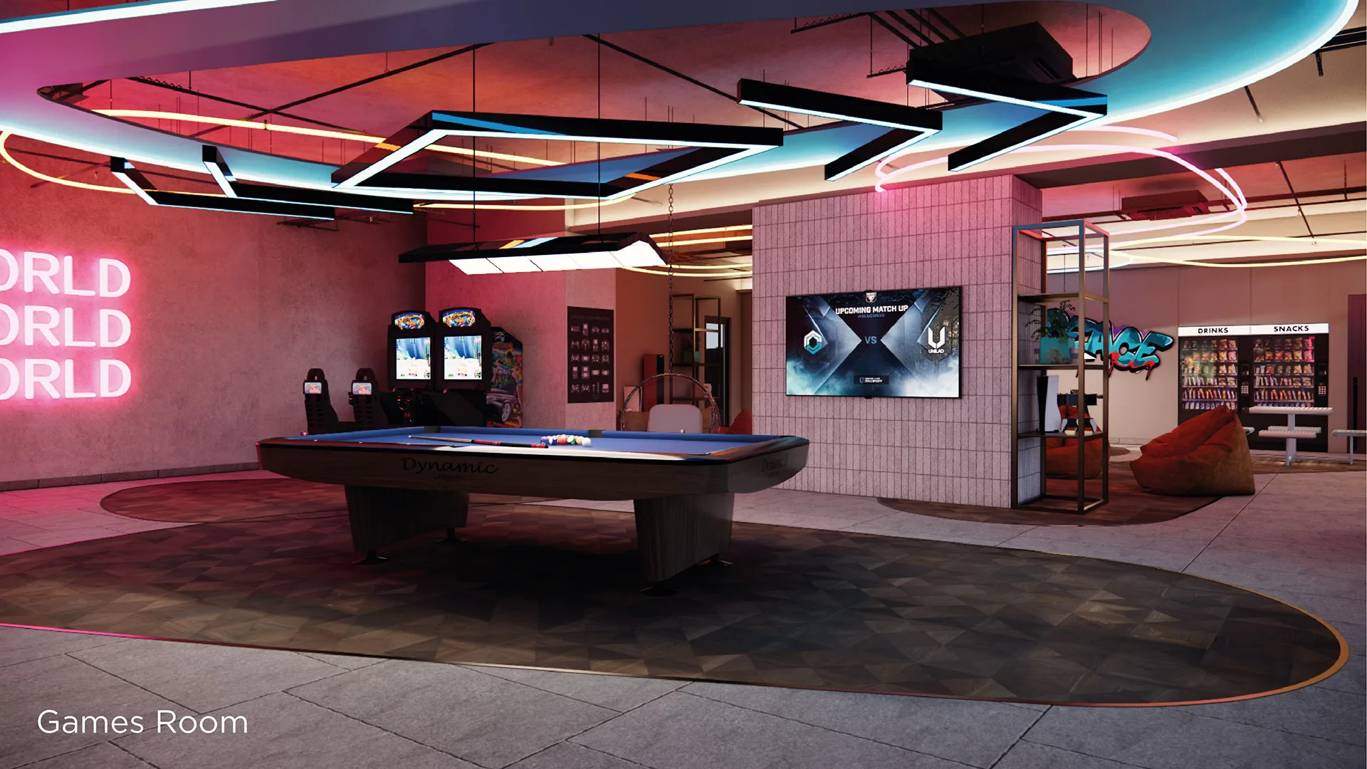 Sunway Flora Phase 2 Sunway Flora 2 Bukit Jalil games room with pool table and classic arcade machines for resident recreation