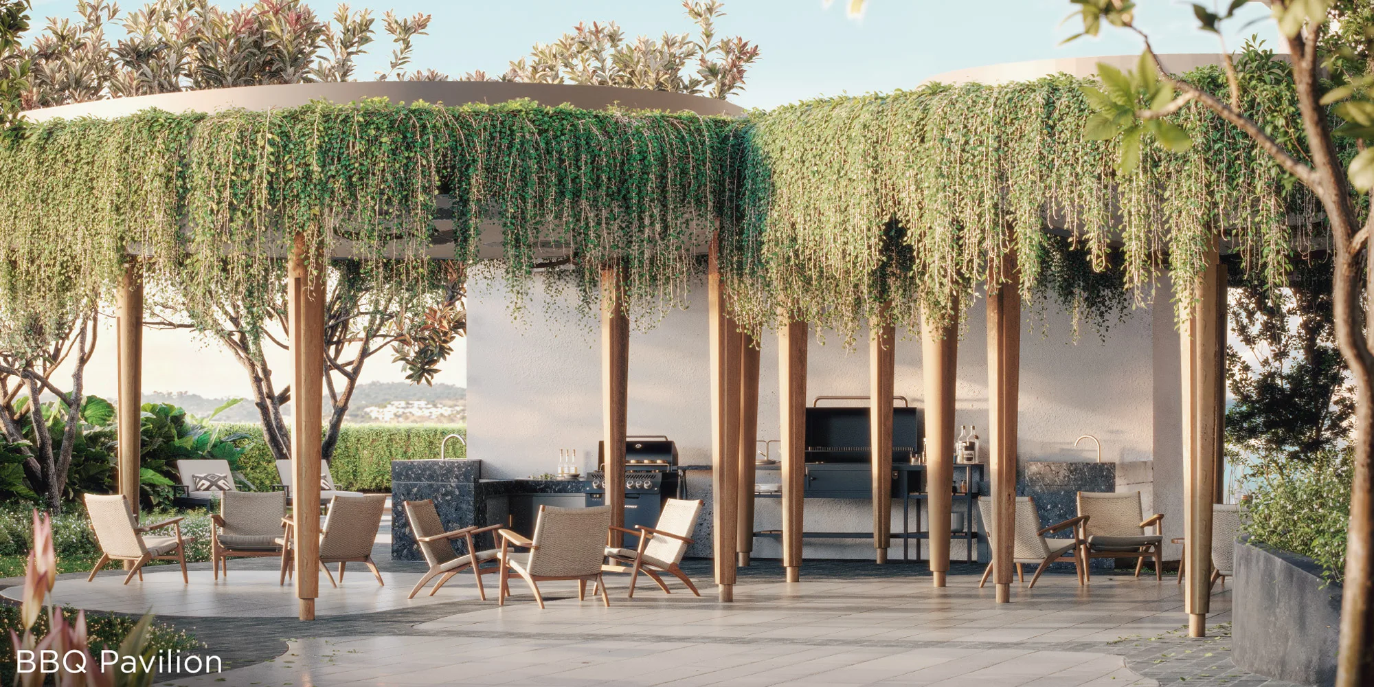 Sunway Flora Phase 2 Sunway Flora 2 Bukit Jalil BBQ pavilion featuring outdoor kitchen facilities and lounge seating