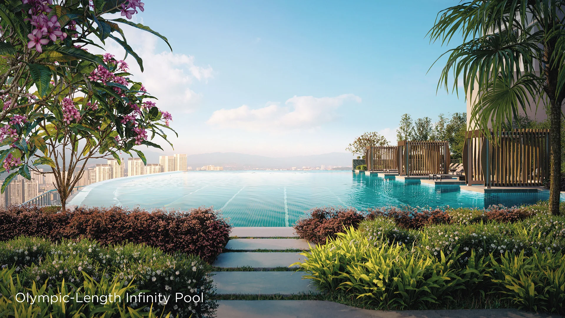 Sunway Flora Phase 2 Sunway Flora 2 Bukit Jalil 50-metre Olympic-length infinity pool overlooking Bukit Jalil city skyline