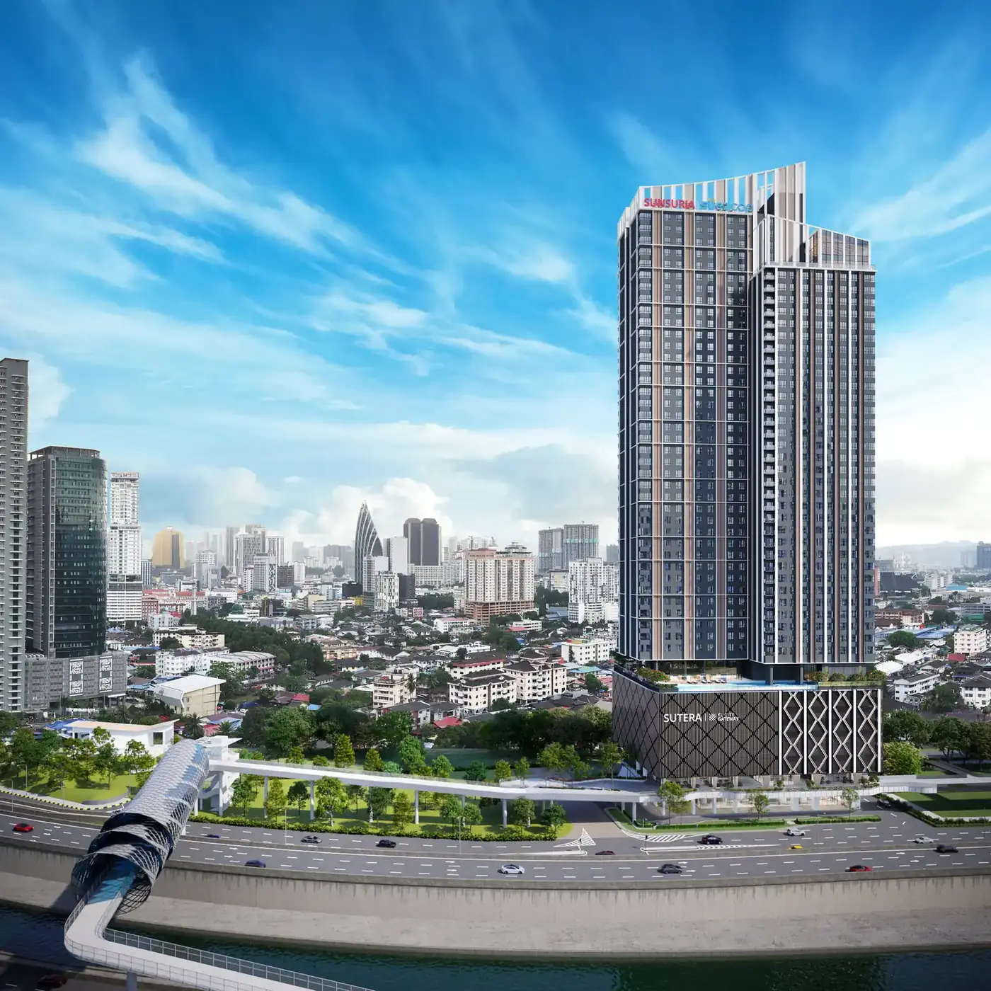 Sutera Suites @ KL City Gateway Facade Mid in KLCC, Kuala Lumpur
