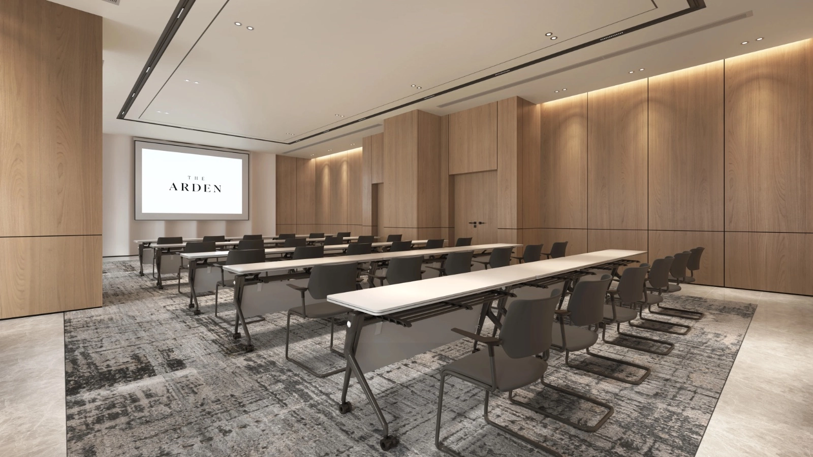 The Arden @ Damansara Avenue 供租户使用的研讨会与培训室，采课室式布局