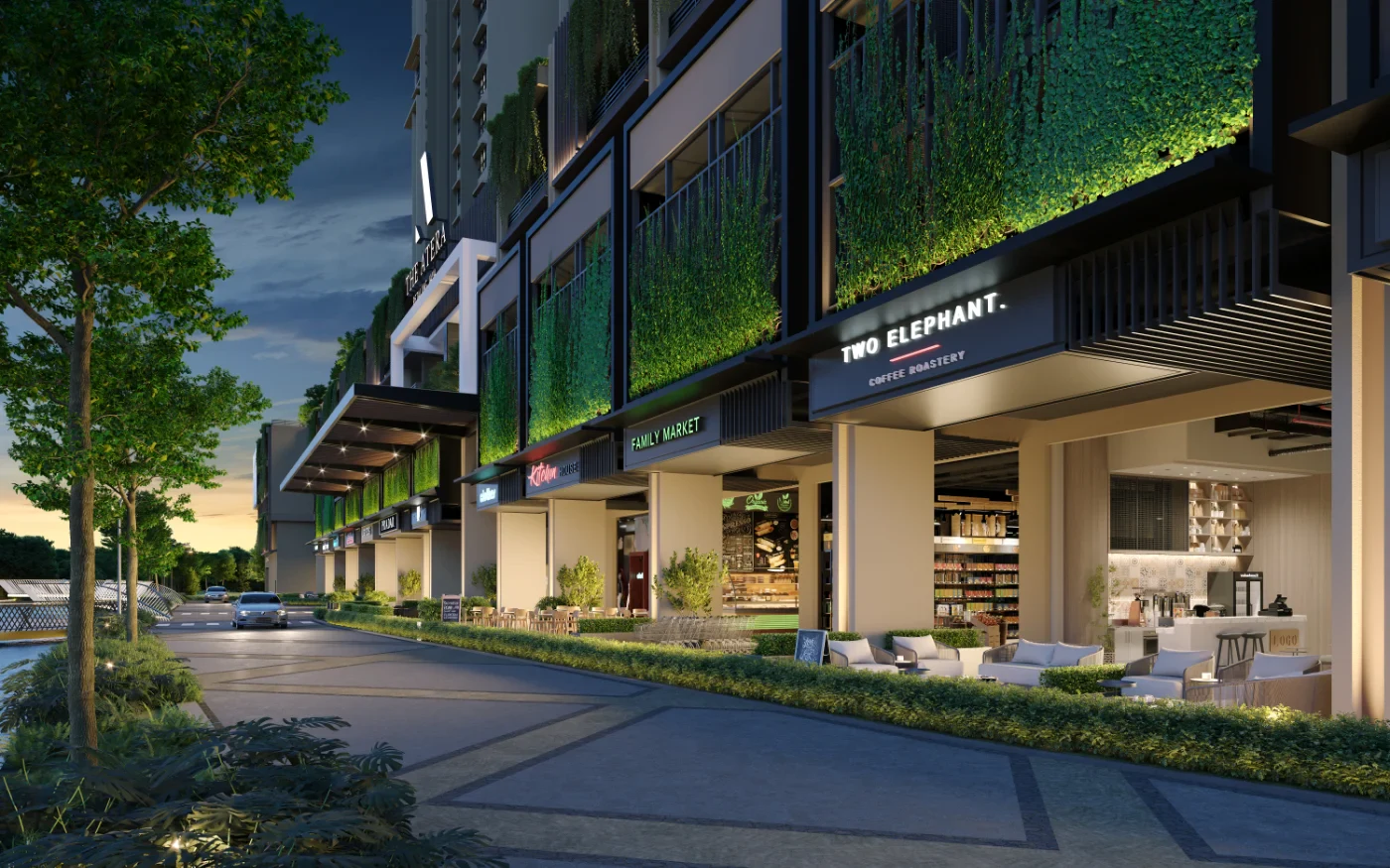 The Atera (Phase 2) ground-floor retail podium