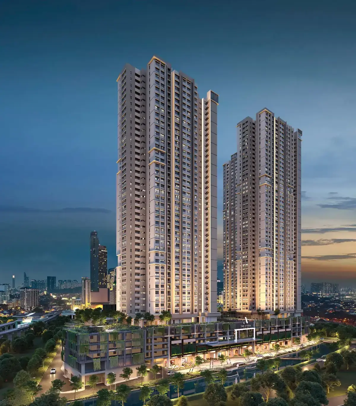 The Atera (Phase 2) Towers Night View — Lewis Chong verified source photo in Petaling Jaya, Selangor