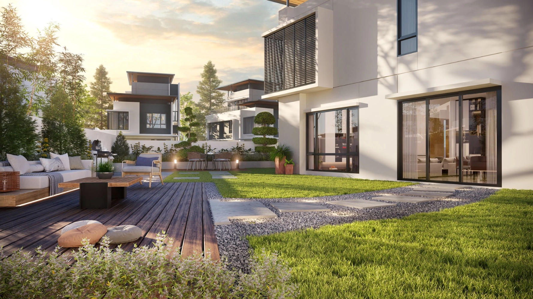 The Rise Emerald Rawang backyard garden patio lifestyle setting, Rawang Selangor in Kota Emerald, Rawang, Selangor