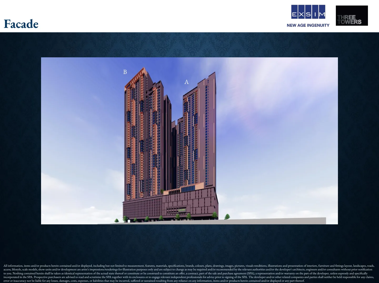 The Vividz Facade Artist Impression from verified project brochure