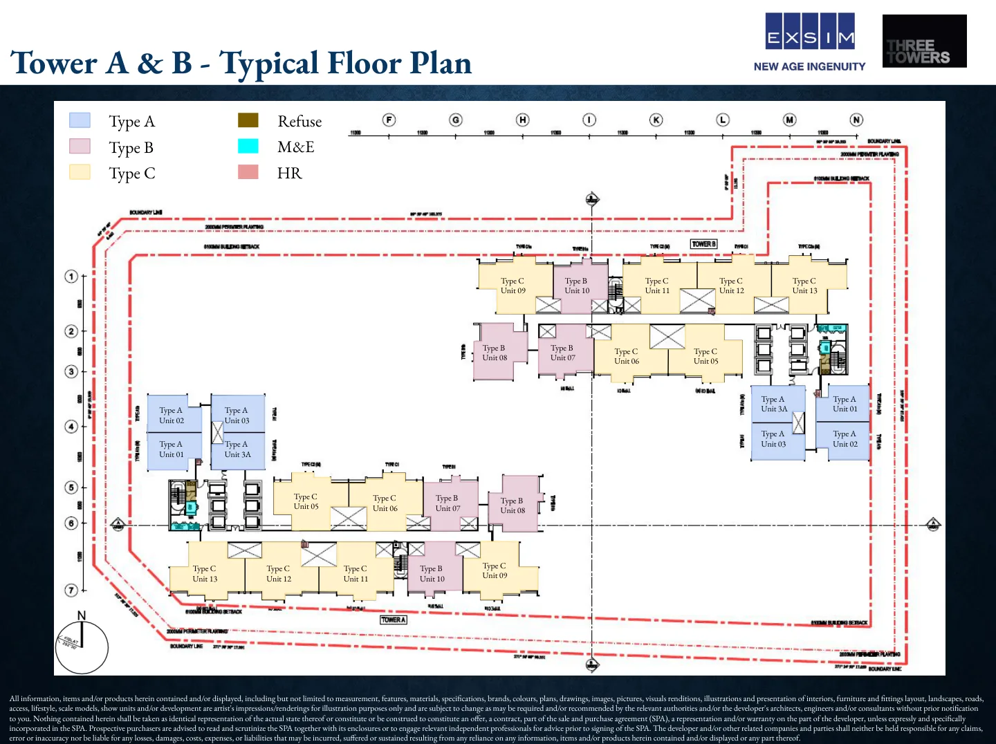 The Vividz Type A Floor Plan from verified project brochure