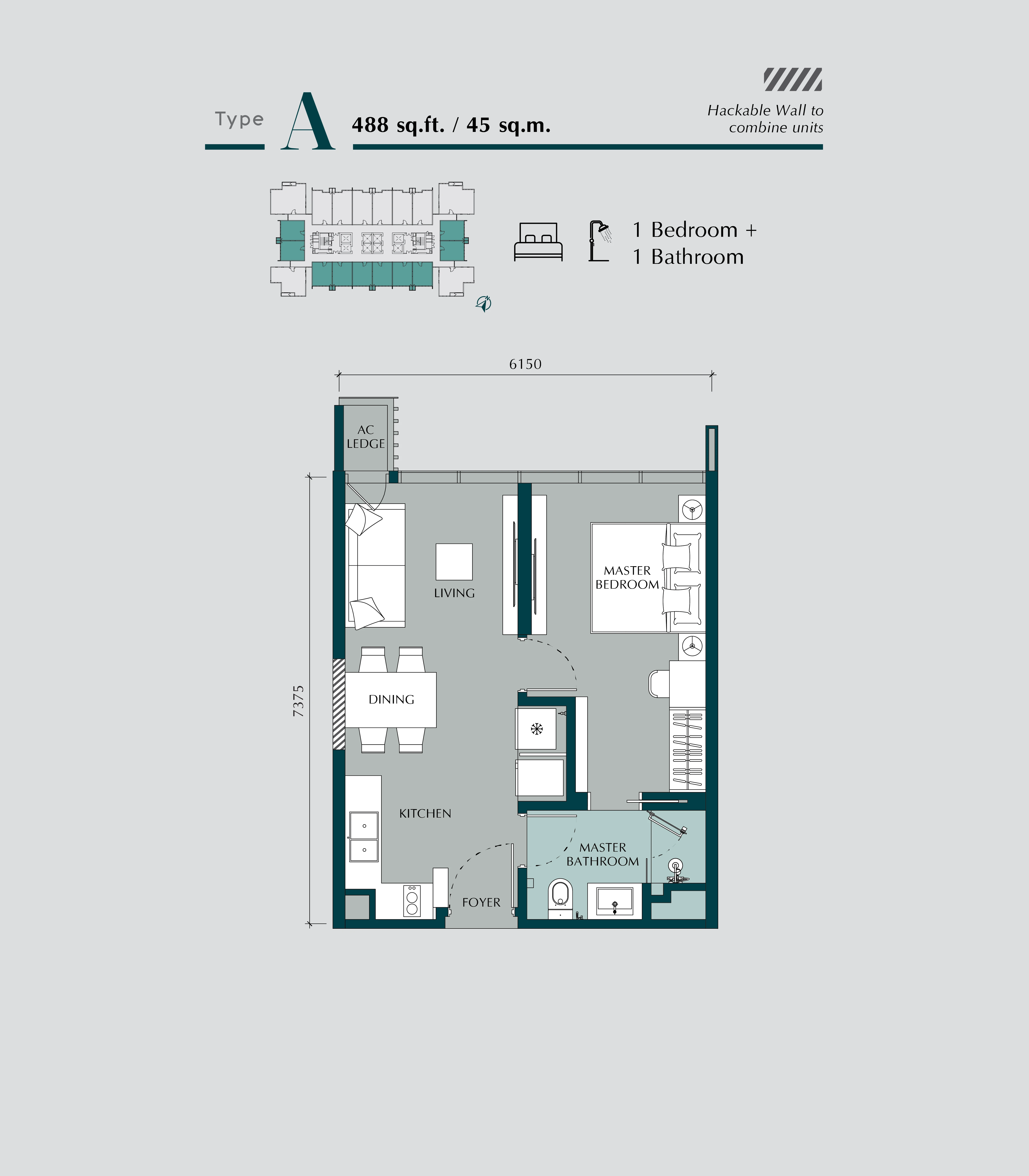 Time Square 2 Type A floor plan