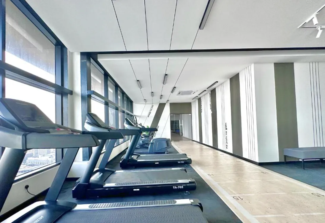 Twin Tower Residence gymnasium second view with cardio equipment row, Bukit Chagar in Bukit Chagar, Johor Bahru, Johor