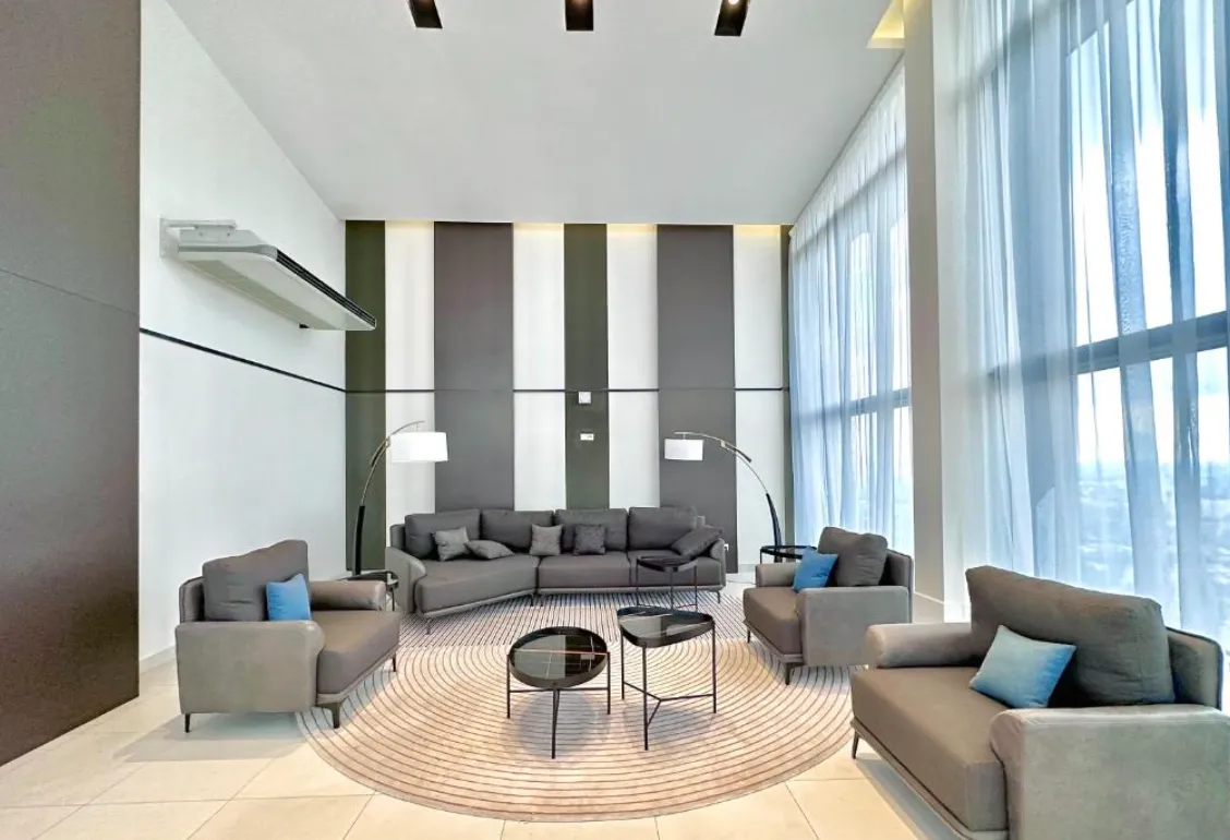 Twin Tower Residence resident lounge with sofa seating area, Bukit Chagar in Bukit Chagar, Johor Bahru, Johor