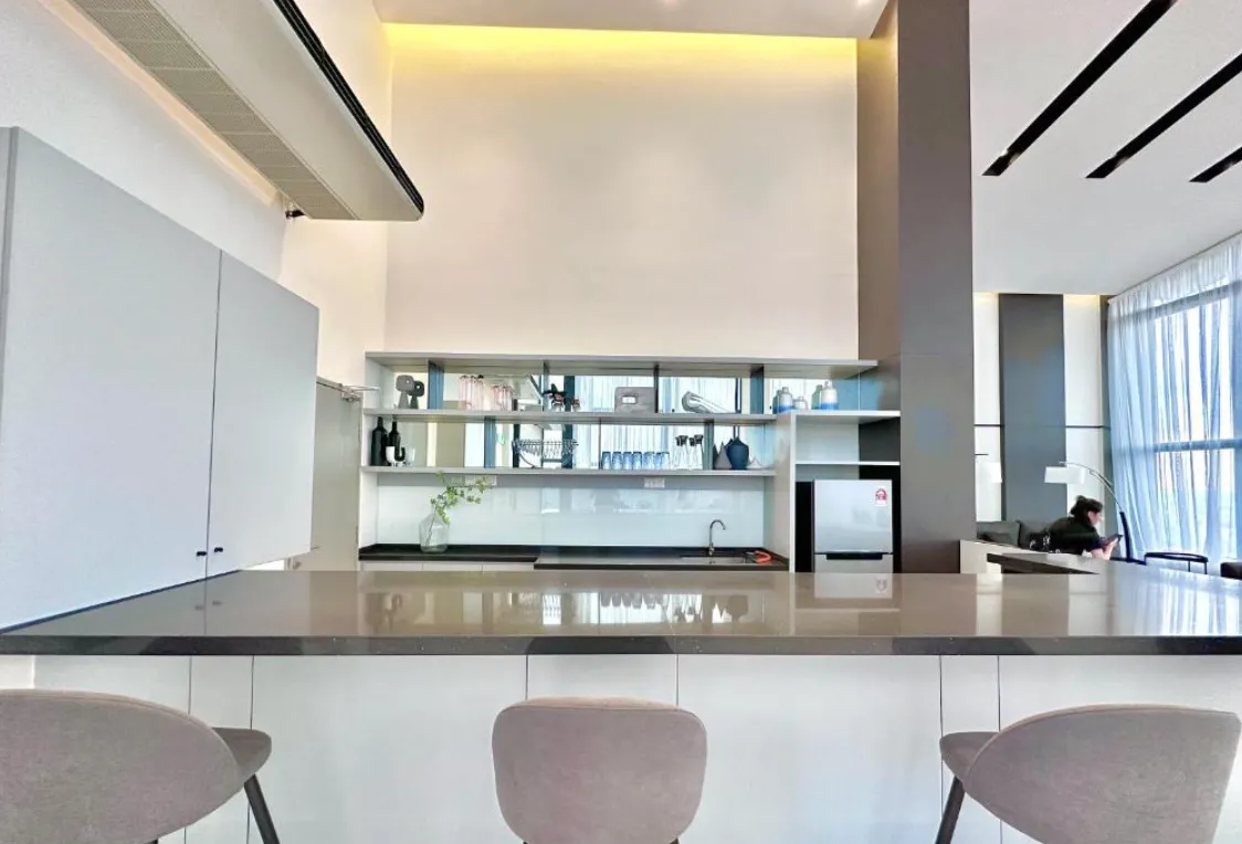 Twin Tower Residence communal pantry and bar counter facility, Bukit Chagar Johor Bahru