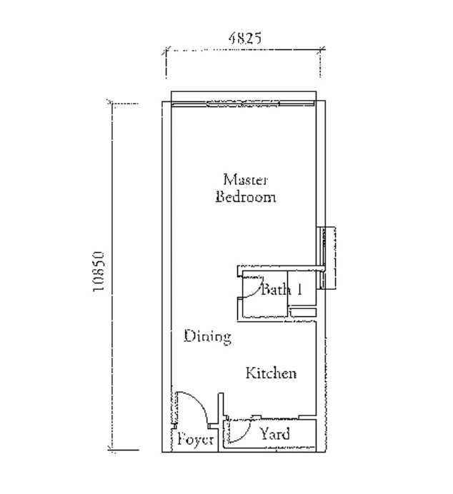Twin Tower Residence Type A floor plan, Studio, 559 sq ft in Bukit Chagar, Johor Bahru, Johor