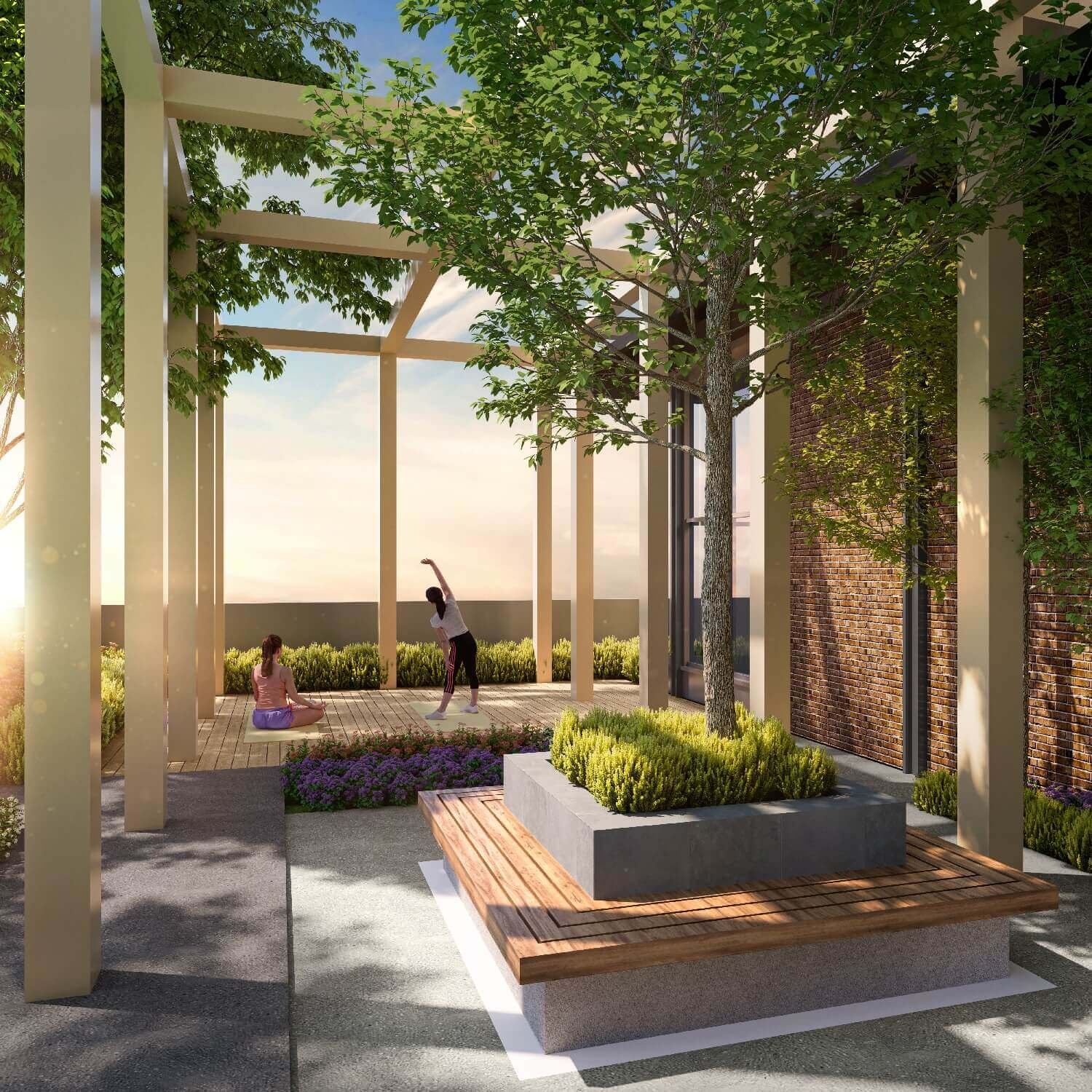 Veladaz Residences yoga and meditation deck facility in Bukit Jalil