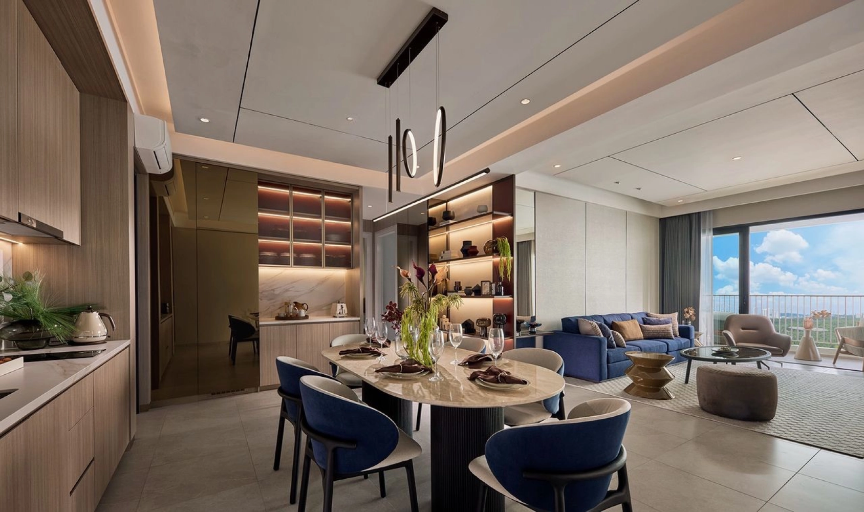 Zenia @ ParkCity Damansara show unit dining and living area in Petaling Jaya