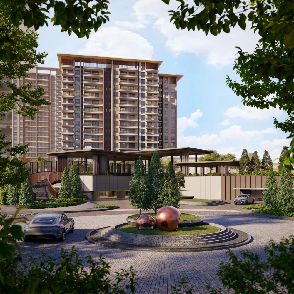 Zenia @ ParkCity Damansara Condovilla tower and drop-off court in Petaling Jaya